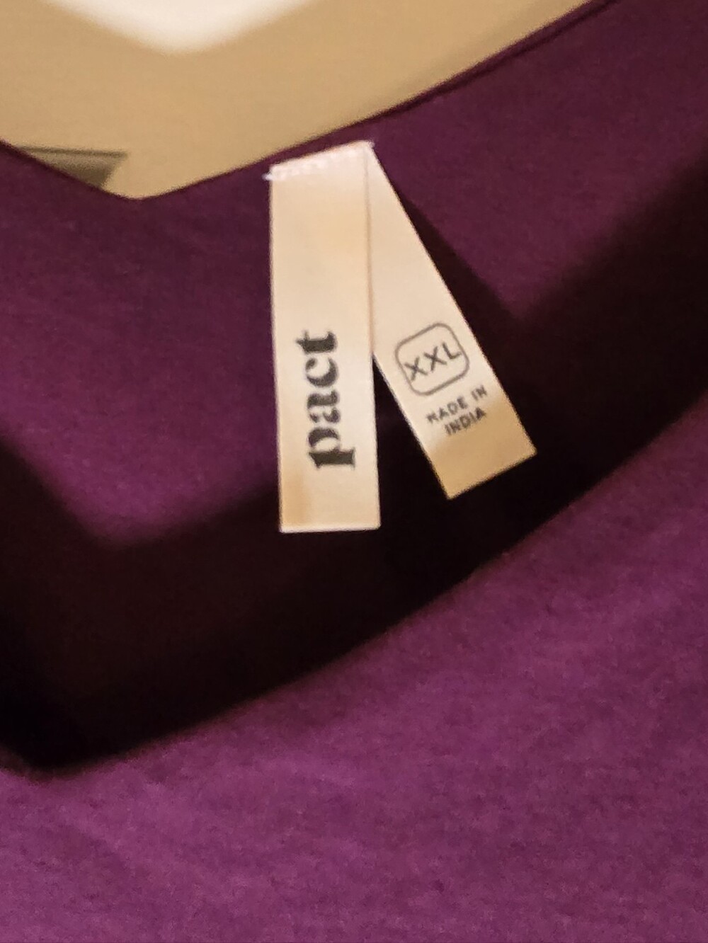 Pact Organic Cotton Fit & Flare V-Neck Midi Dress in Plum - Picture 11 of 11